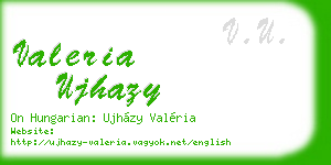valeria ujhazy business card