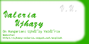 valeria ujhazy business card